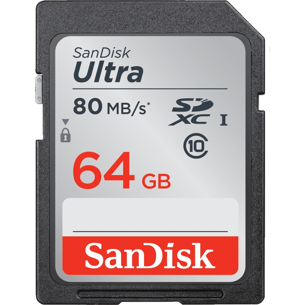 Thẻ nhớ Sandisk 64Gb SDHC Ultra, 80MB/s SDSDUNC-064G-GN6IN (24mm x 32mm x 2.1mm)