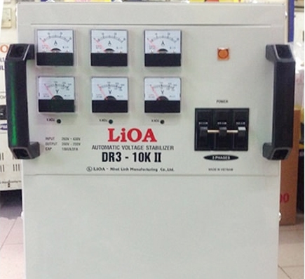Ổn áp 3 pha khô Lioa 10KVA DR3 10K (Dải điện áp đầu vào 160V - 430V)