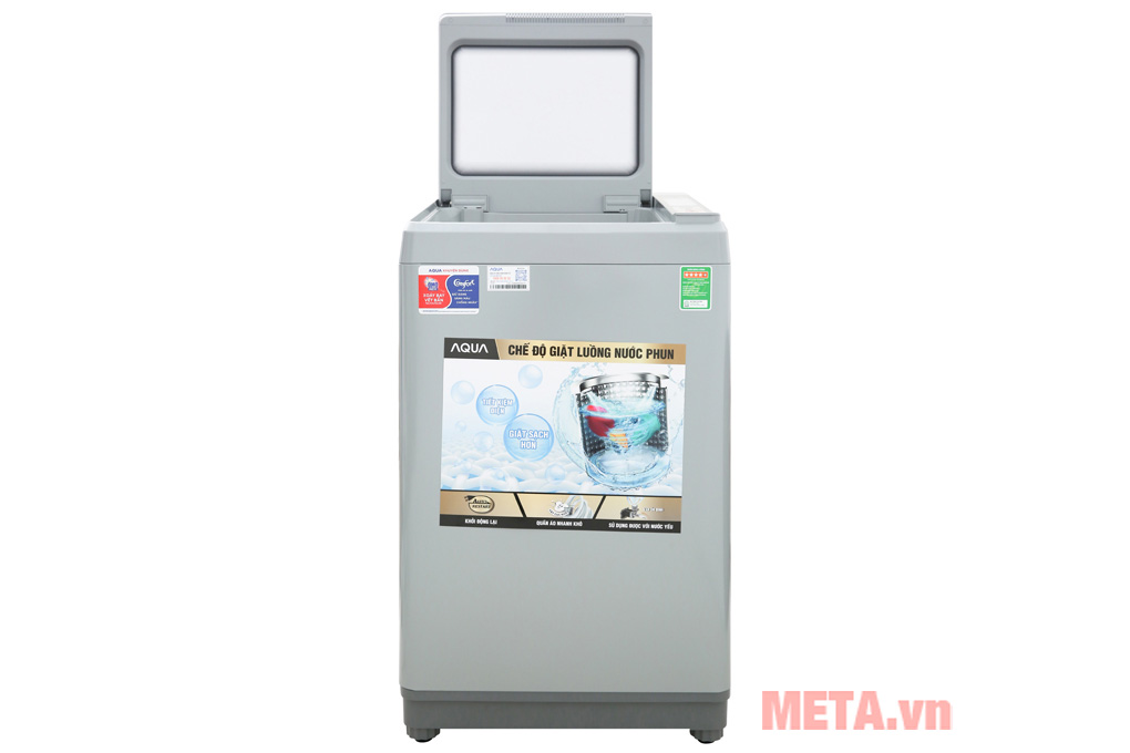 Máy giặt Aqua 9kg AQW-S90CT có thiết kế đơn giản, nhỏ gọn, tiết kiệm diện tích