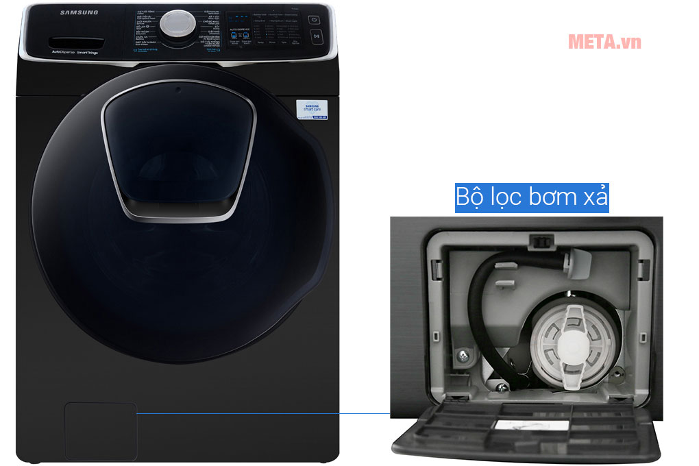 Máy giặt sấy Samsung WD19N8750KV/SV được trang bị bộ lọc bơm xả
