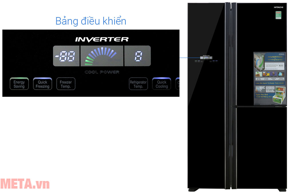 Tủ lạnh Hitachi inverter R-FM800PGV2 (GBK) - 600 lít