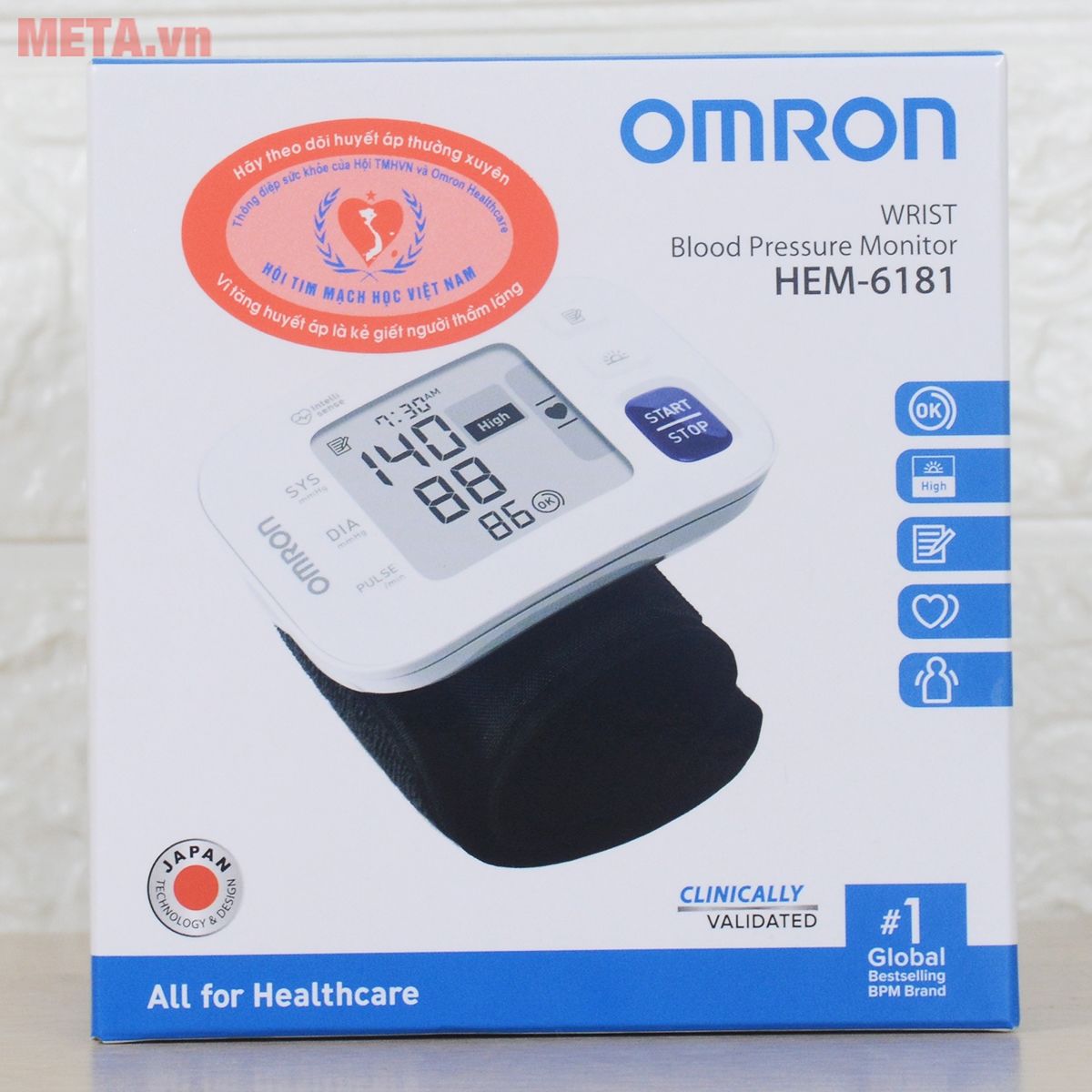 Máy đo huyết áp cổ tay Omron HEM - 6181