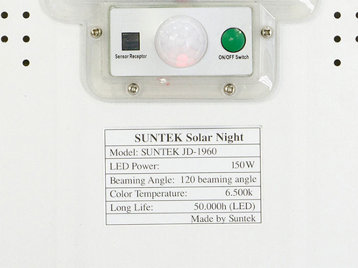 Đèn đường năng lượng mặt trời Suntek JD-19150