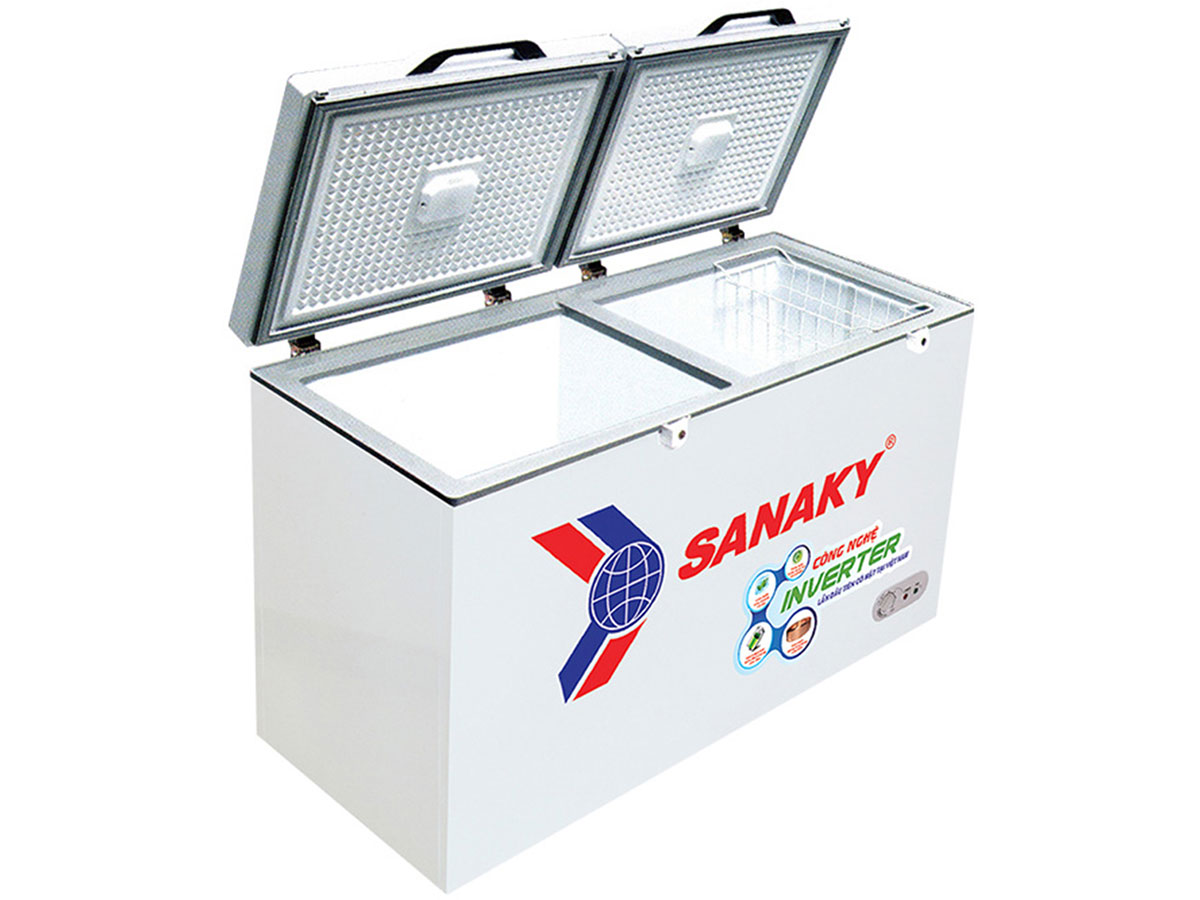 Tủ đông 1 ngăn Sanaky Inverter 305 lít VH4099A4KD (mặt kính cường lực xanh)