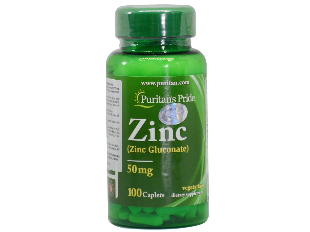 Viên uống bổ sung kẽm Zinc Chelate 50 mg Puritan’s Pride (2060 – Hộp 100 viên)
