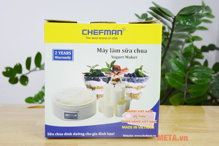 Máy làm sữa chua Chefman 8 cốc nhựa CM302N