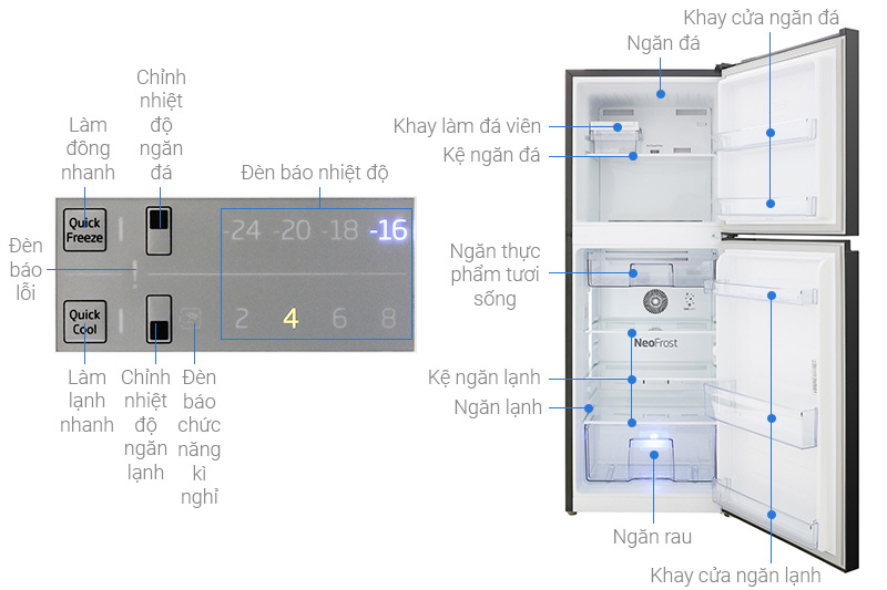 Cấu tạo của tủ lạnh Beko