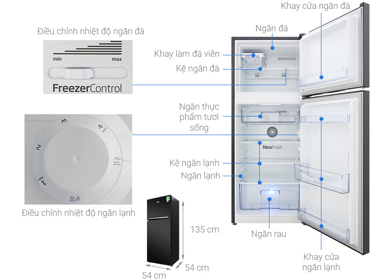 Tủ lạnh Beko RDNT200I50VWB