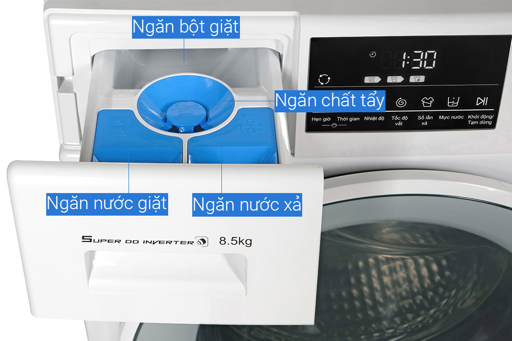 Máy giặt lồng ngang Aqua AQD-D850E.W