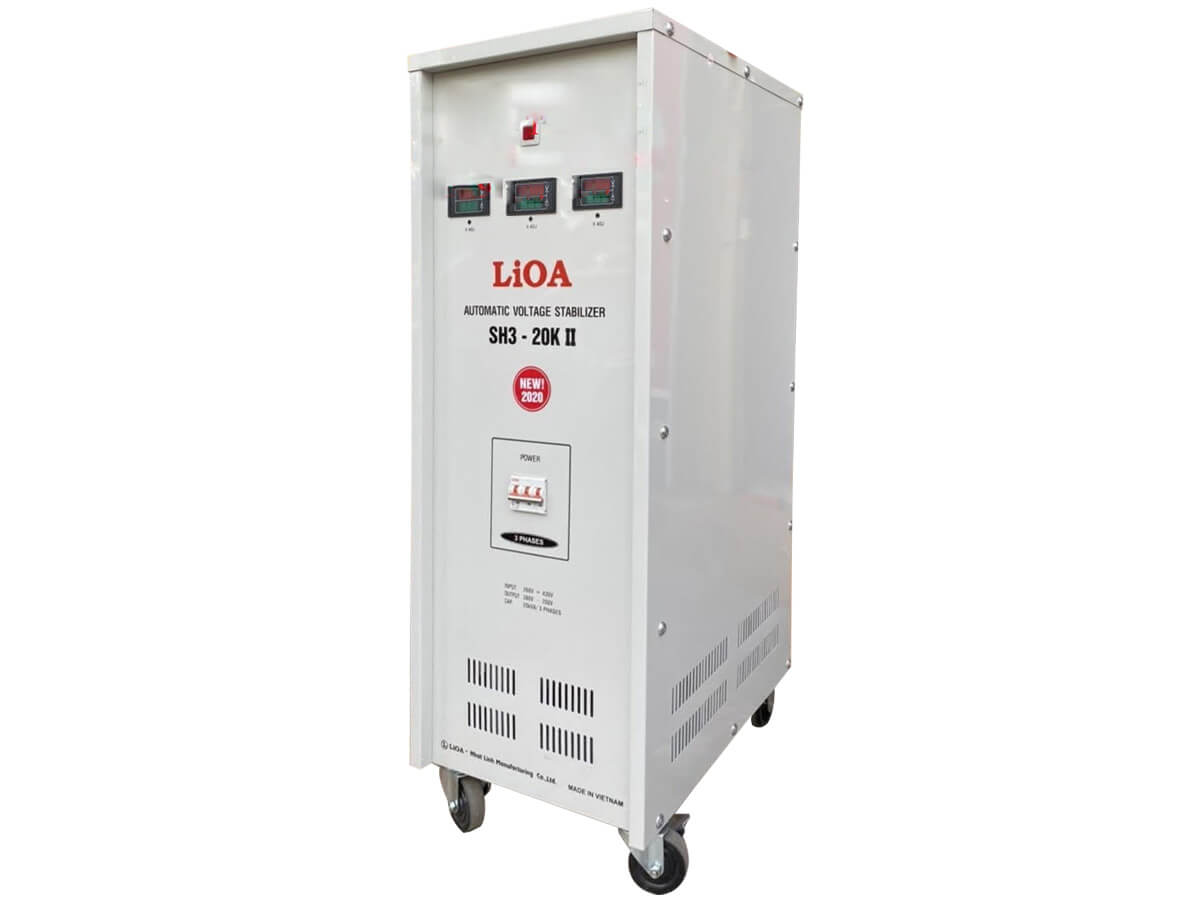 Ổn áp 3 pha khô Lioa 20KVA SH3 20KII (Dải điện áp đầu vào 260V - 430V)