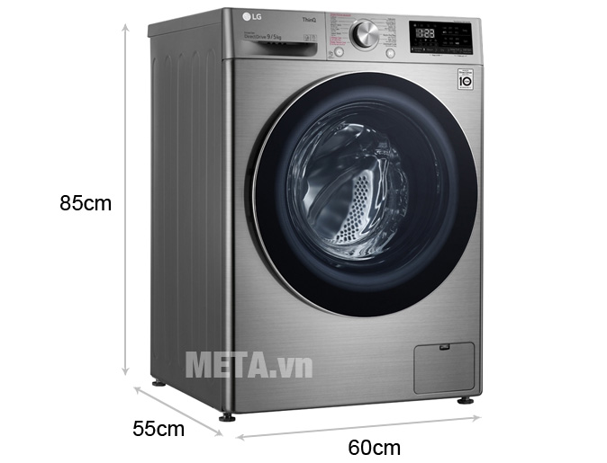 Máy giặt sấy thông minh AI LG Inverter 9kg FV1409G4V