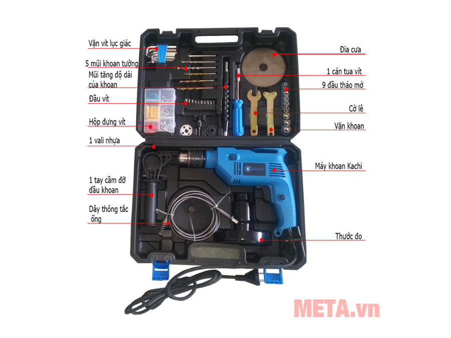 Bộ máy khoan đa năng có cưa đĩa mài Kachi K19 (MK89)