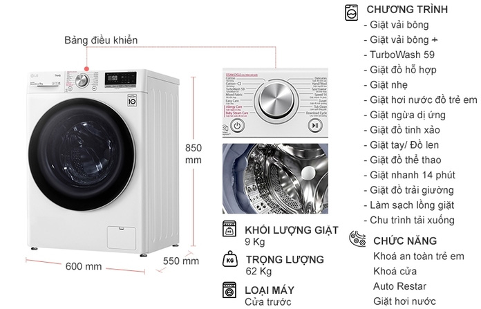 Máy giặt LG FV1409S3W