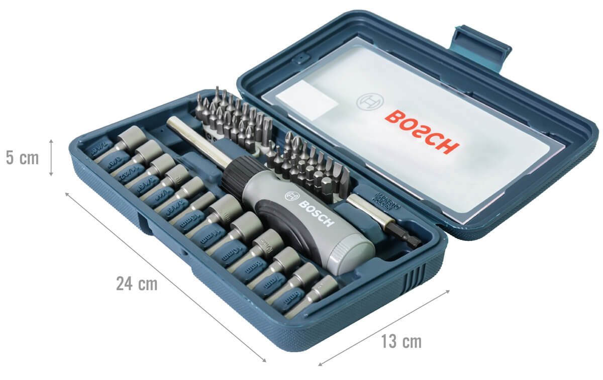 Kích thước của bộ vặn vít đa năng Bosch