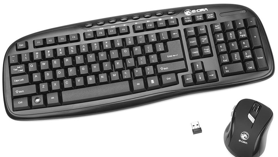 Bộ bàn phím chuột không dây E-Dra EC888BK