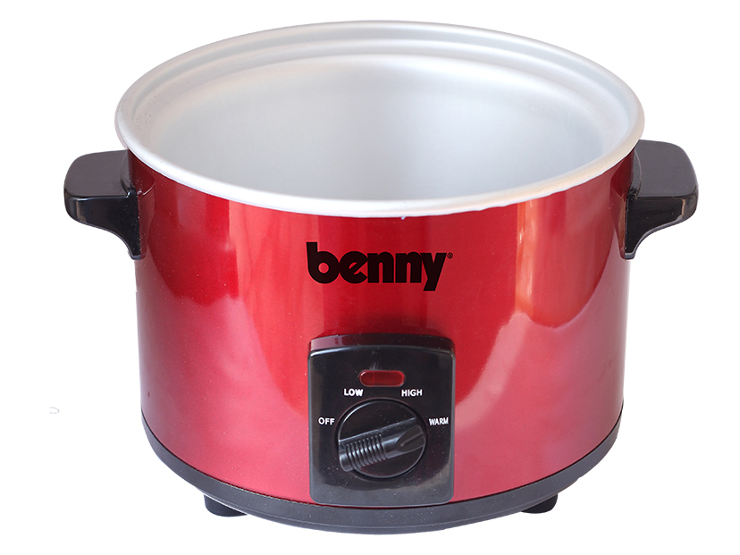 Nồi nấu chậm thiết kế màu đỏ Nồi kho cá Benny