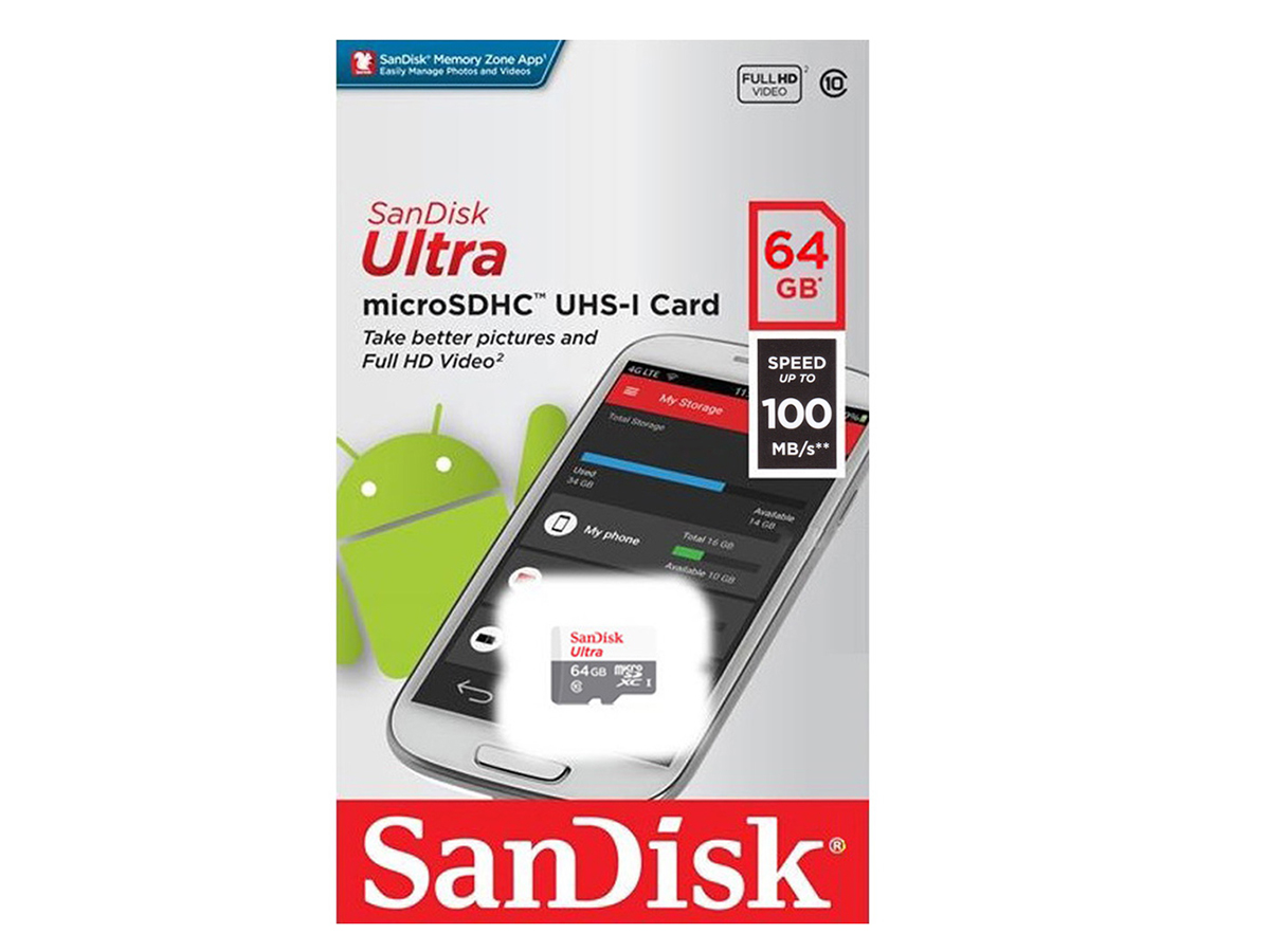 Thẻ nhớ MicroSDXC SanDisk Ultra 64GB 100MB/s 667x SDSQUNR-064G-GN3MN