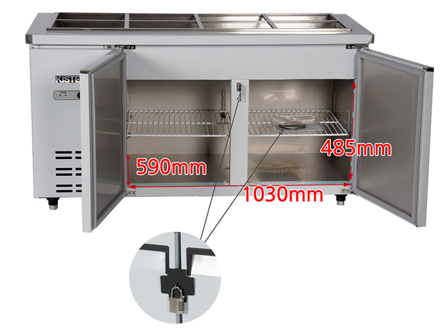 Tủ khay lạnh salad 1500mm KIS-XDB15R - 405 lít