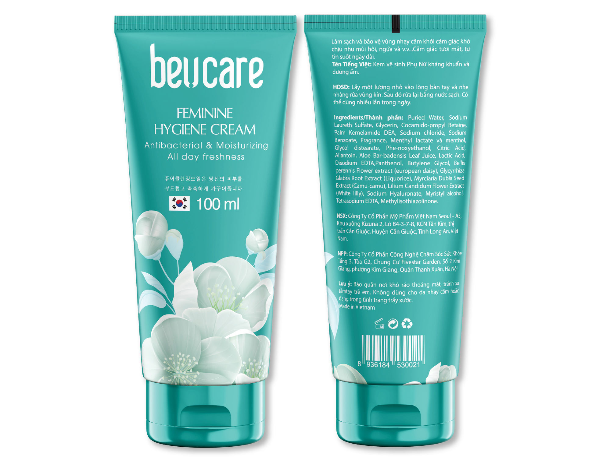 Dung dịch vệ sinh phụ nữ BeUCare kháng khuẩn và dưỡng ẩm vùng kín - Feminie Hygiene Cream