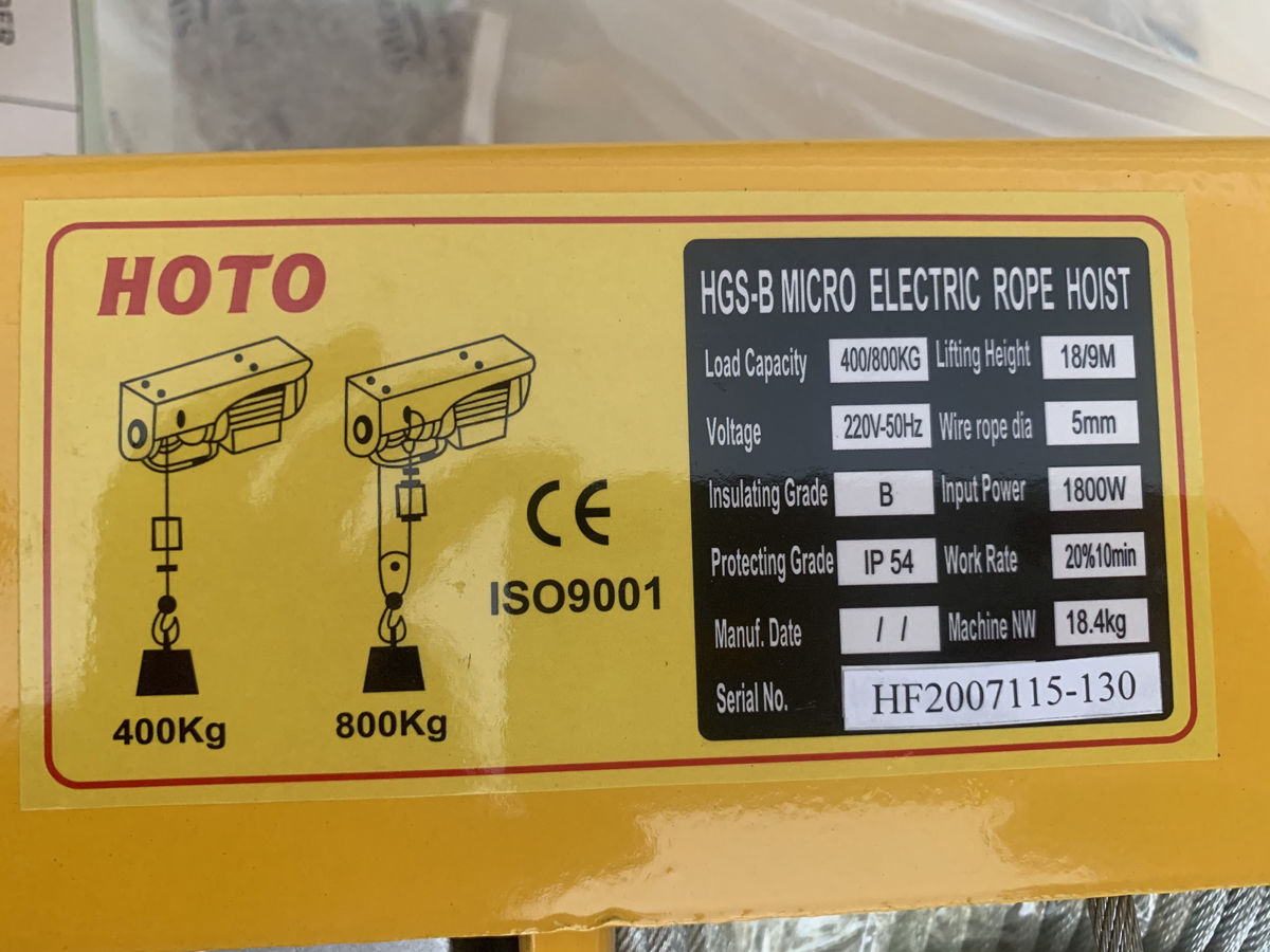Tời điện Hoto PA 800 (800kg)