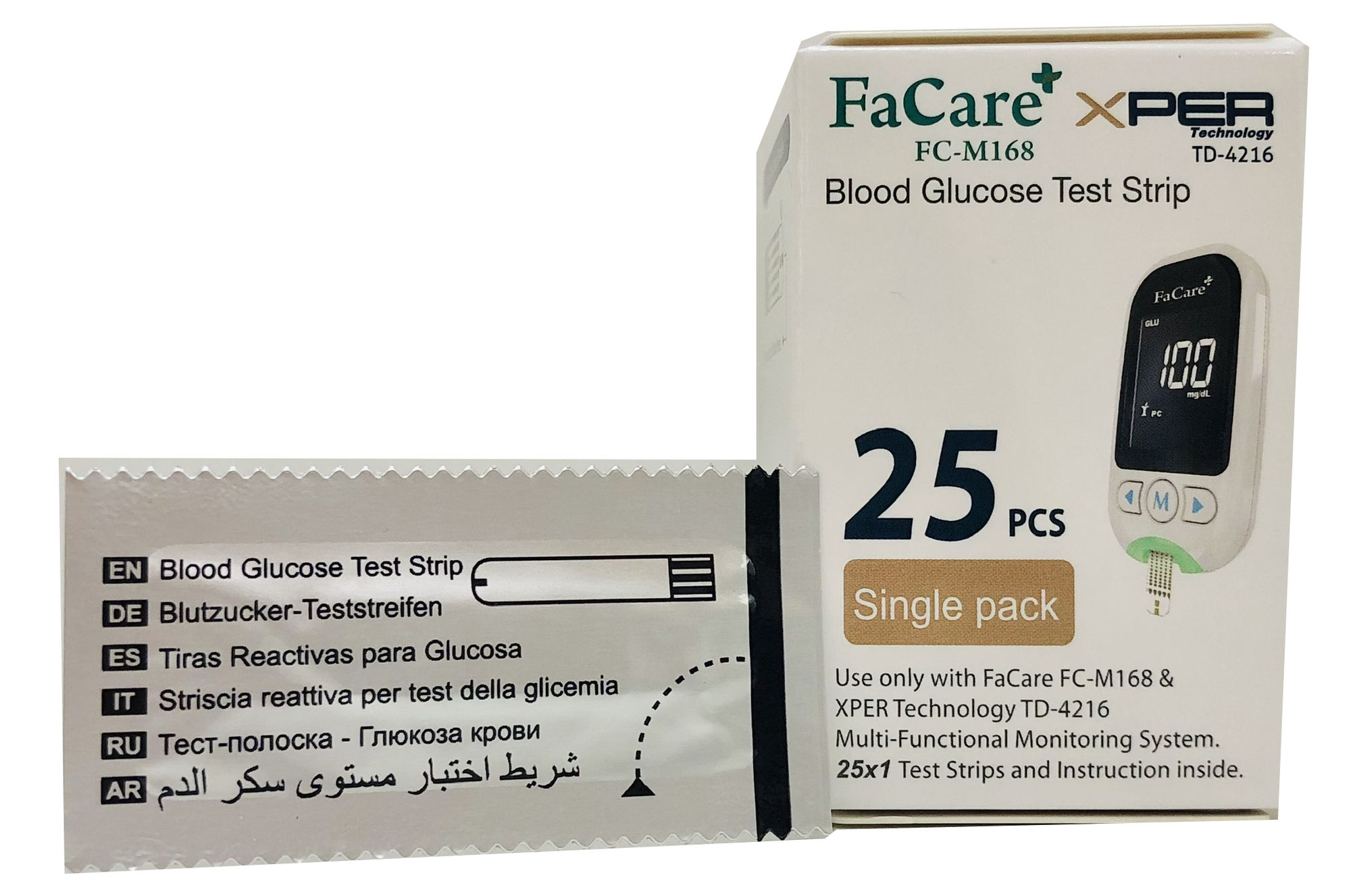 Hộp 25 que thử đường huyết (Glucose) 