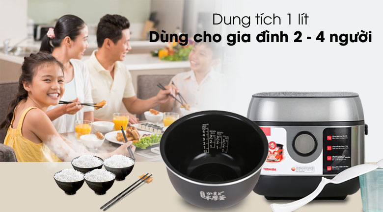 Dung tích nồi là 1 lít Dung tích nồi là 1 lít