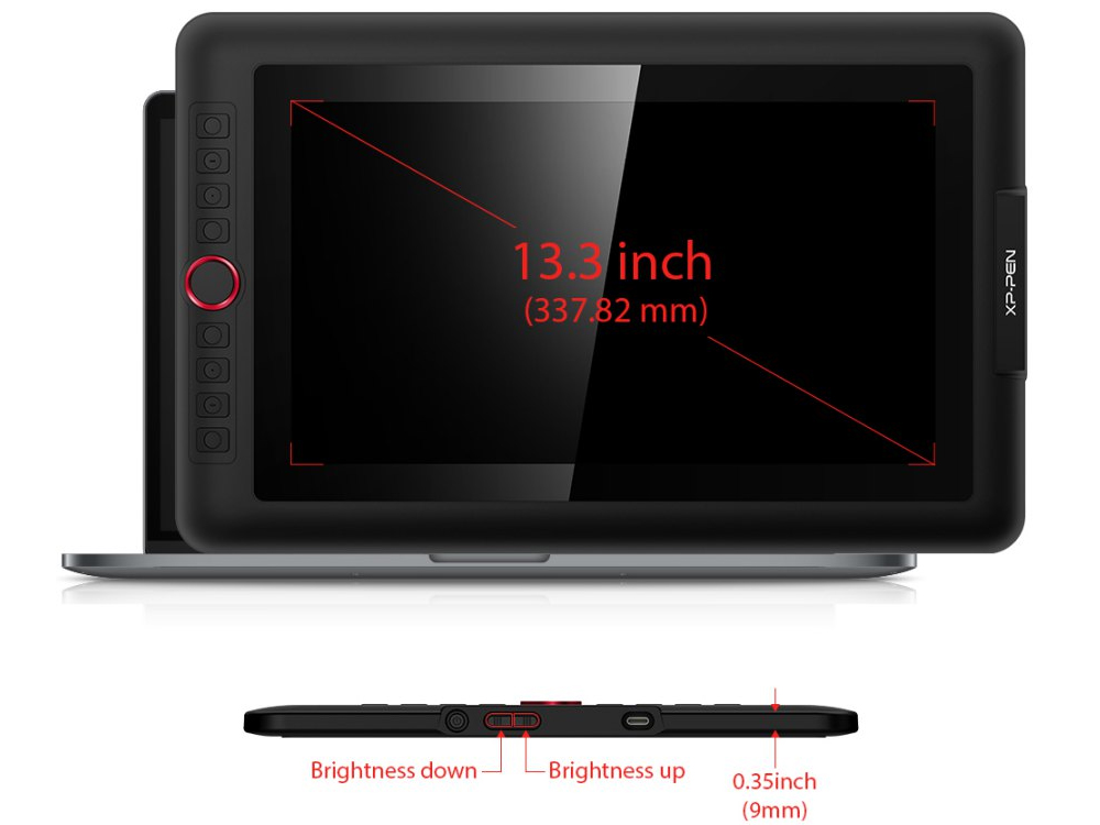 Thiết kế XP-Pen Artist 13.3 khá mỏng, nhẹ giúp bạn có thể mang theo ở bất kỳ nơi nào Thiết kế XP-Pen Artist 13.3 khá mỏng, nhẹ giúp bạn có thể mang theo ở bất kỳ nơi nào