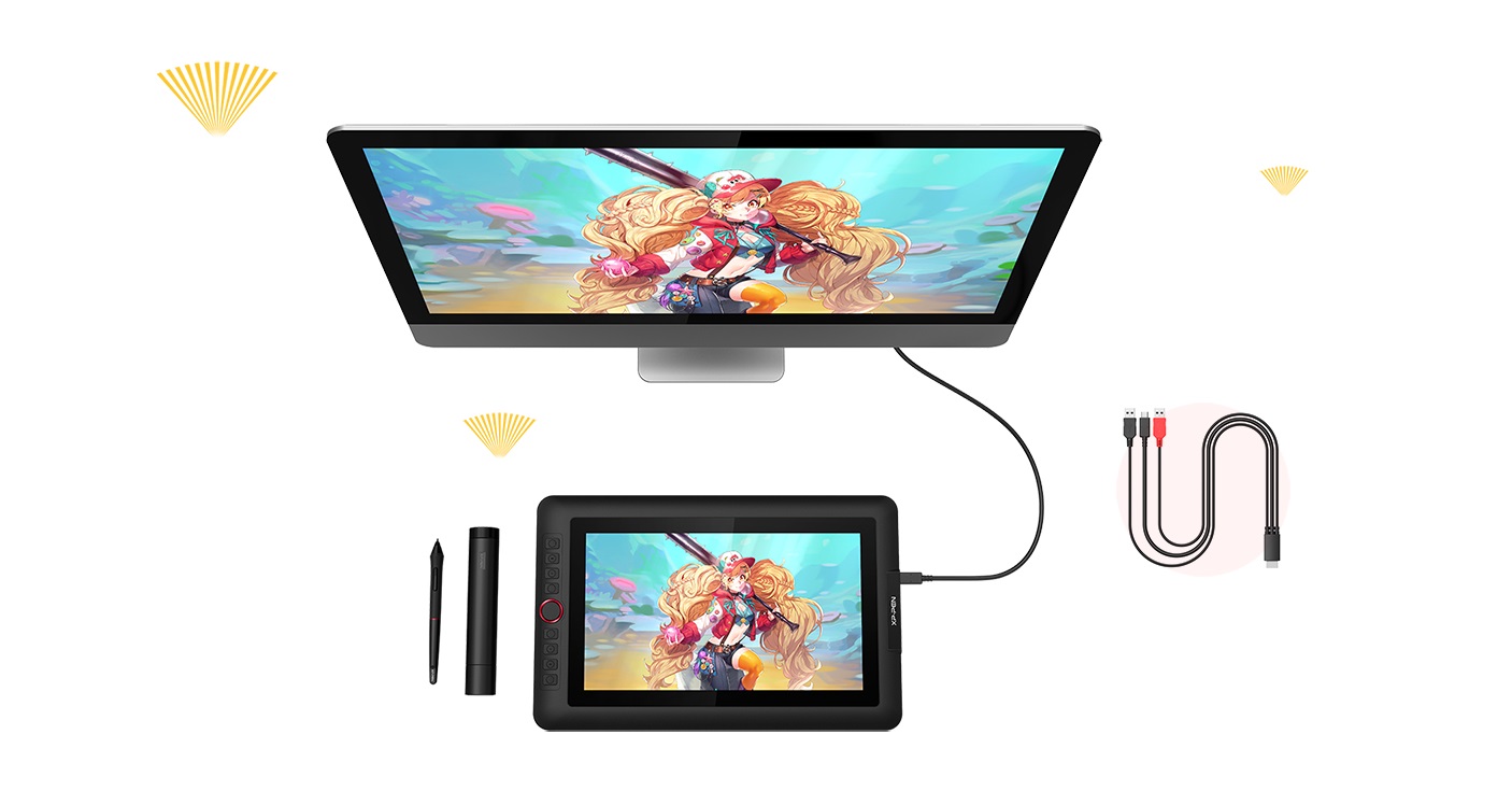 Các nút nhấn điều khiển của XP-Pen Artist 13.3 có đèn LED Các nút nhấn điều khiển của XP-Pen Artist 13.3 có đèn LED