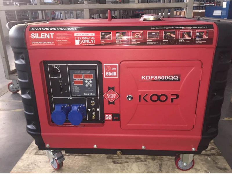 Máy phát điện chạy dầu 5,5KVA Koop KDF8500QQ siêu chống ồn