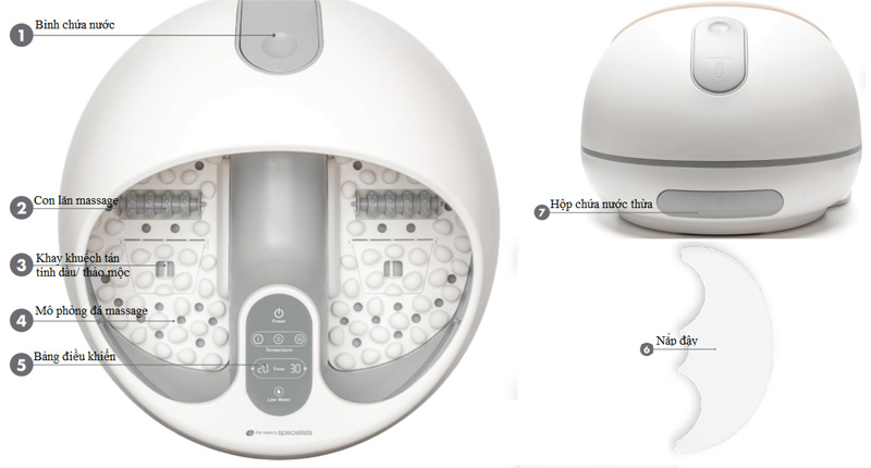 Máy xông hơi massage chân công nghệ siêu âm RIO FTBH9 - tặng kèm đèn led xe đạp 3