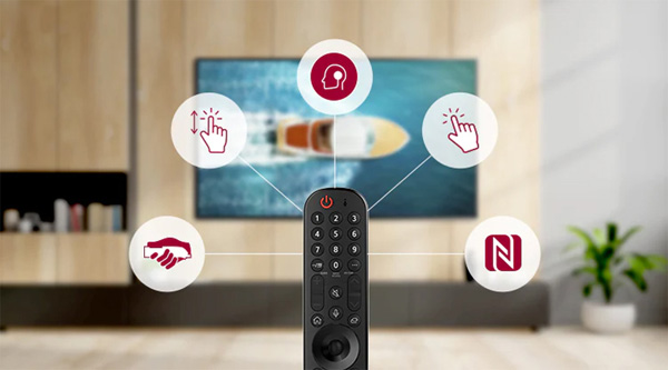 Remote thông minh tích hợp tìm kiếm bằng giọng nói tiếng Việt cũng được trang bị cho smart Tivi LG 4K 43 inch 43UP7550PTC ThinQ AI