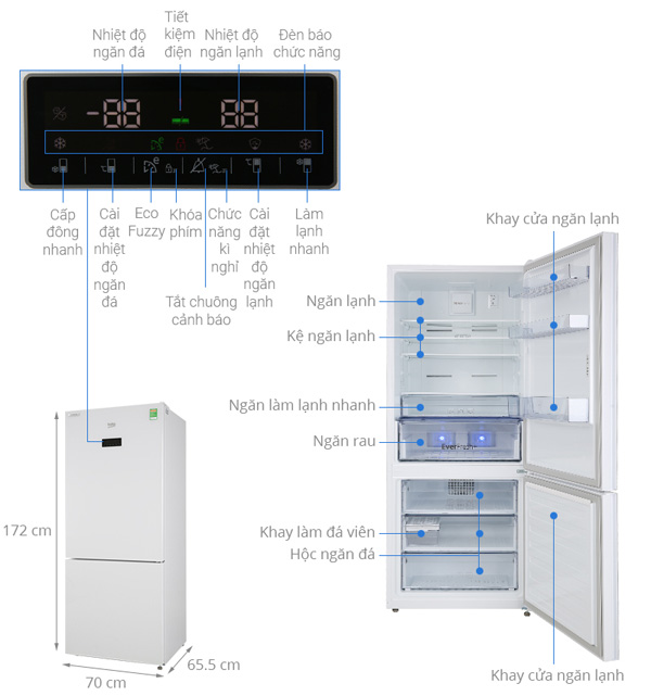 Tủ lạnh Beko 396 lít