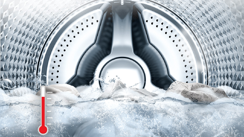 Chế độ giặt nước nóng giúp loại bỏ vi khuẩn
