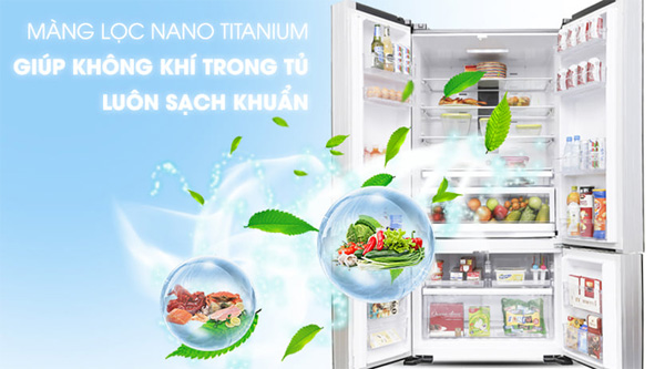 Tủ lạnh Hitachi inverter 640 Lít 4 cửa R-FWB850PGV5(GBK)