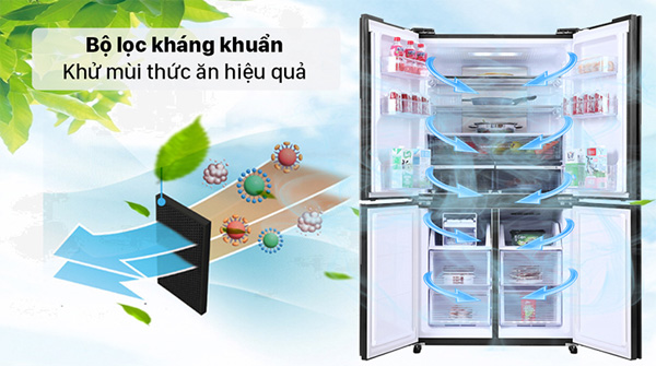 Tủ lạnh Sharp Inverter 525 lít SJ-FX600V-SL Mới 2021