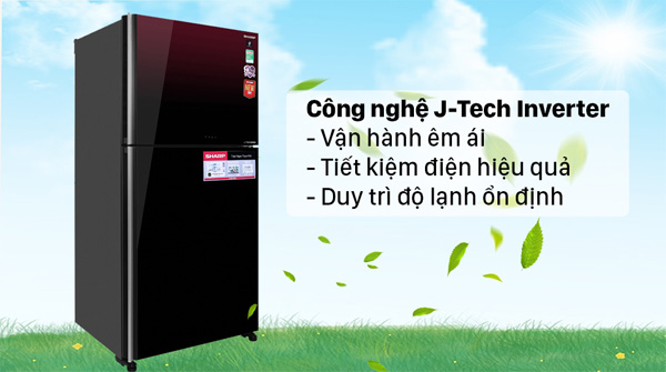 Tủ lạnh Sharp Inverter 520 lít SJ-XP570PG-MR Mới 2021