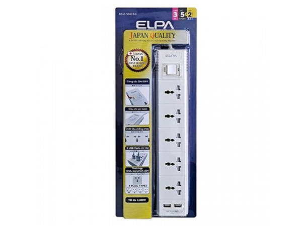 Hình ảnh ổ cắm điện Elpa ESU-VNC53