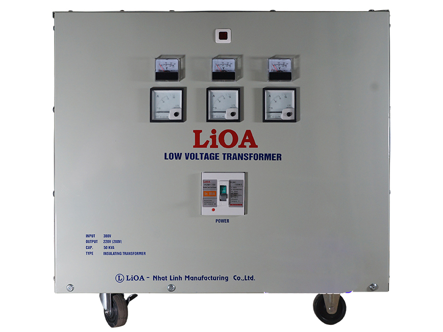 Biến áp đổi nguồn hạ áp 3 pha LiOA 50KVA 3K501M2DH5YC (Cách ly)