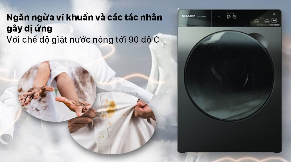 Giặt sạch hơn với chế độ giặt nước nóng