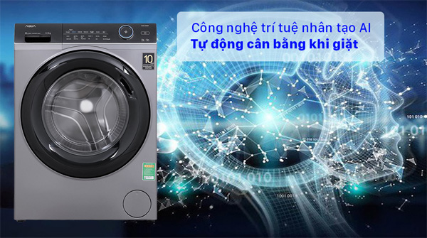 Máy giặt Aqua Inverter 9.0 KG AQD-A900F S (mới 2021)