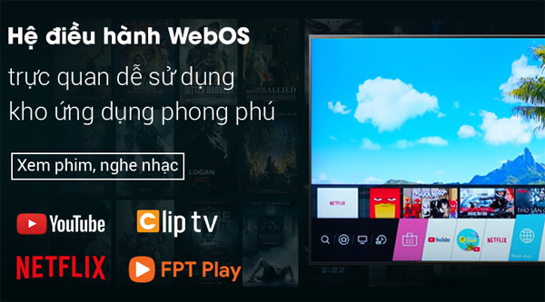 Smart Tivi LG 4K 43 inch 43UP7550PTC ThinQ AI chạy hệ điều hành WebOS 