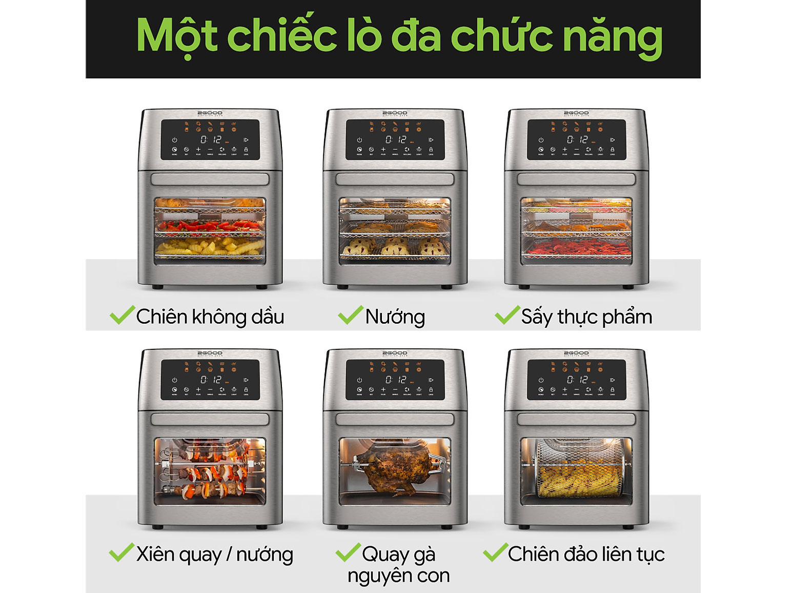 Nồi chiên nướng không dầu 2Good