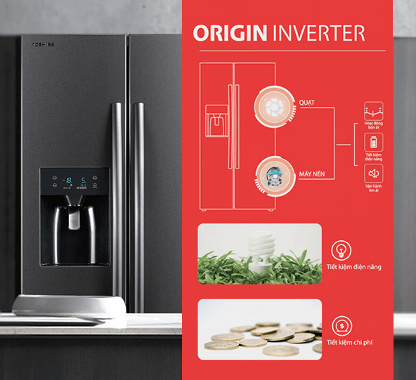 Công nghệ Origin Inverter tiết kiệm điện năng, vận hành êm ái, không gây ồn