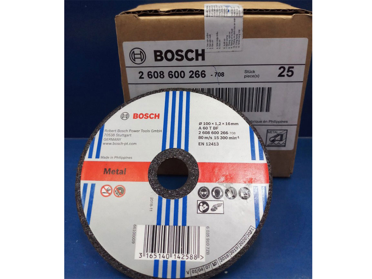 Đá cắt sắt Bosch 2608600266 (100 x 1.2 x 16 mm)