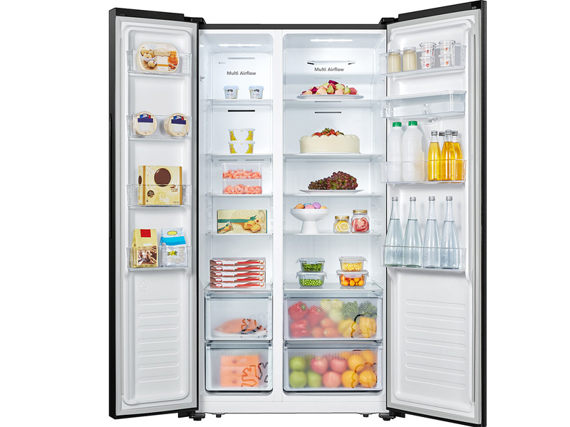 Tủ lạnh side by side Casper RS-570VBW 550 lít có dung tích tổng là 570 lít, dung tích sử dụng là 550 lít,