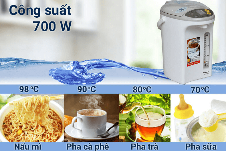 Giữ ấm nước cực tốt tới 98 độ C