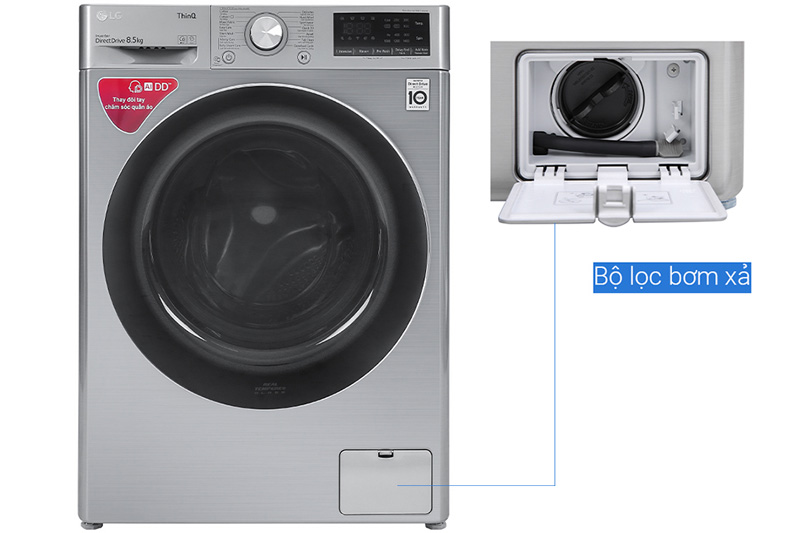 Máy giặt lồng ngang thông minh LG AI Direct Drive 8kg FV1408S4V (new 2020)