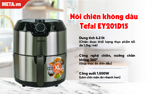 Ưu điểm nổi bật của nồi chiên không dầu Tefal EY201D15