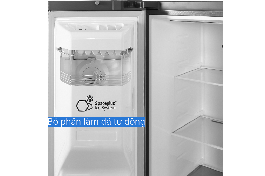 tủ lạnh LG Inverter 635 lít GR D257JS được trang bị tính năng làm đá tự động