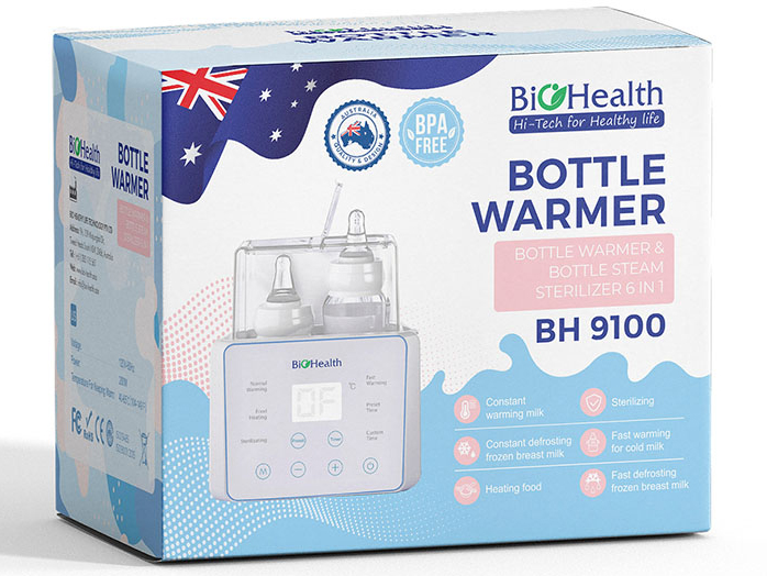 Máy hâm sữa 2 bình BioHealth BH9100